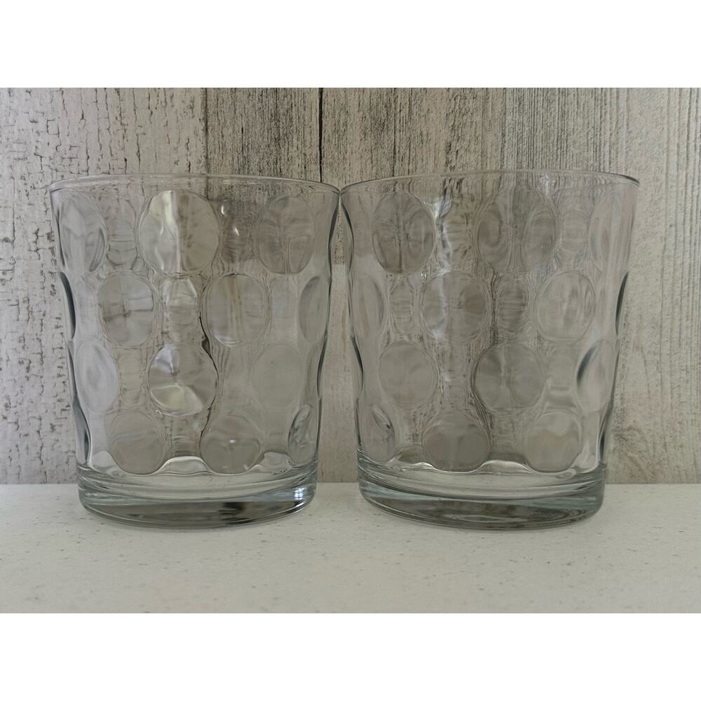 Paşabahçe Circleware Cirque‎ Circle Bubble Dot Rocks Drinking Glasses Set of 2